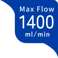 Max Flow 1400ml/min