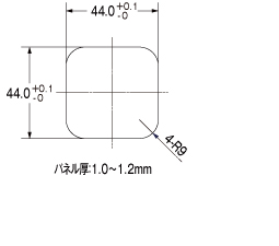 WPX1（チューブポンプ）パネル加工寸法図