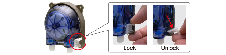 New mechanism for Cassette Lock Function when operating to both CW and CCW directions. (optional parts for WP1100 series only)